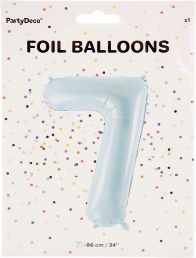 Folijski balon številka 7 moder 86 cm