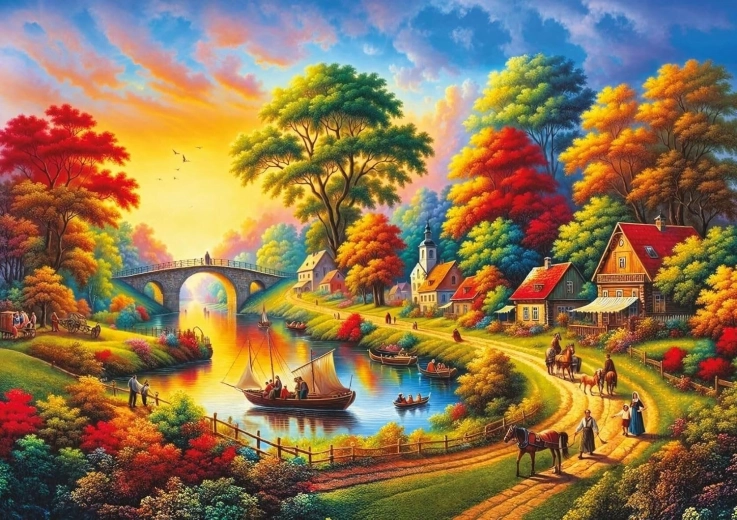 Art Puzzle festival ob reki – puzzle 1500 koščkov