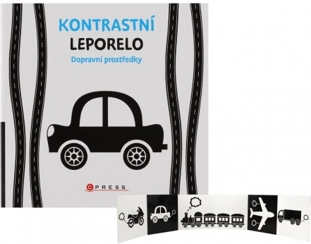 Kontrastna knjižica z vozili za najmlajše