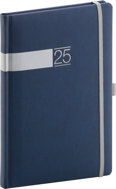Tedenski dnevnik Notique Twill 2025 modro-srebrn