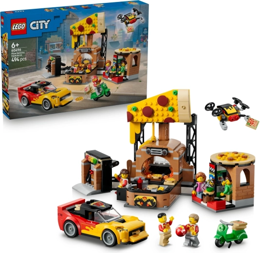 LEGO City dostava pice z vozili