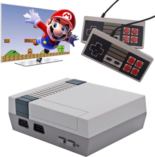 retro mini igralna konzola s 620 vgrajenimi igrami in 2 krmilnikoma