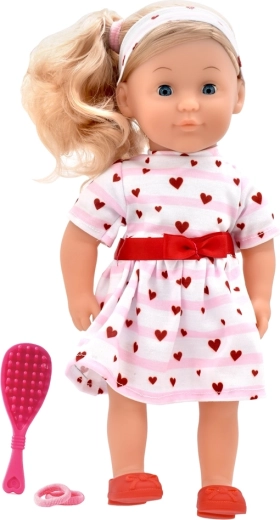 Dolls World punčka Charlotte 36 cm – rožnata princeska s srčki