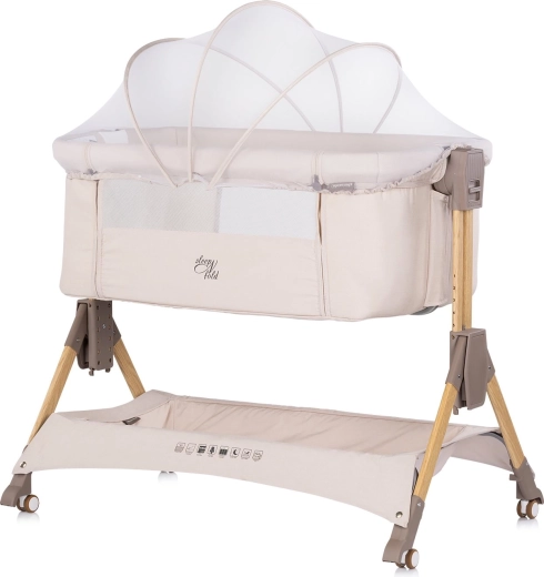 Chipolino prístavná postieľka SleepNFold 2v1 cashmere