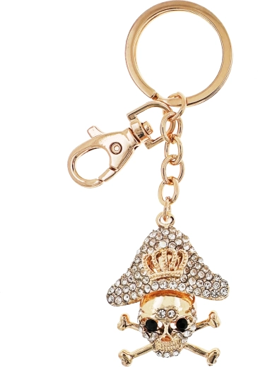 Obesek za ključe piratska lobanja