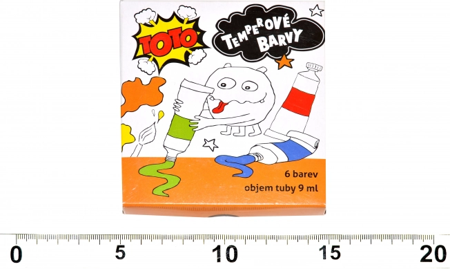 Tempera barve v tubah – komplet 6×9 ml