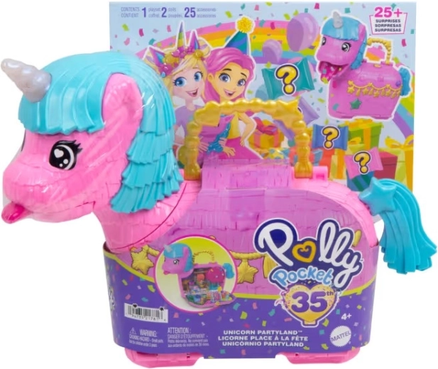 Polly Pocket samorog presenečenje – rojstnodnevni igralni set z mikropunčkama in dodatki