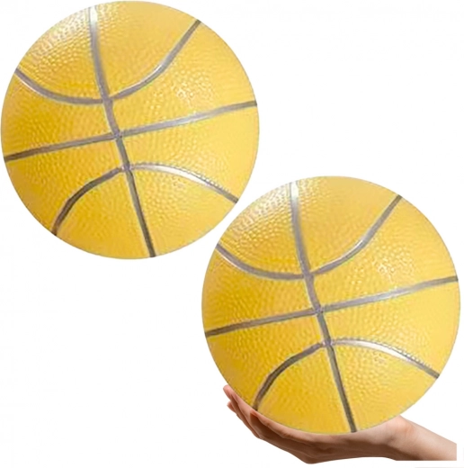 Pastelno rumena gumijasta plažna žoga 20 cm