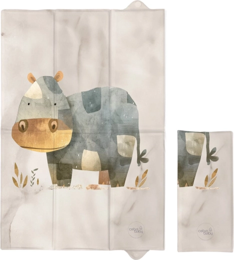 Ceba Baby potovalna previjalna podloga Basic cosy hippo 60 × 40 cm