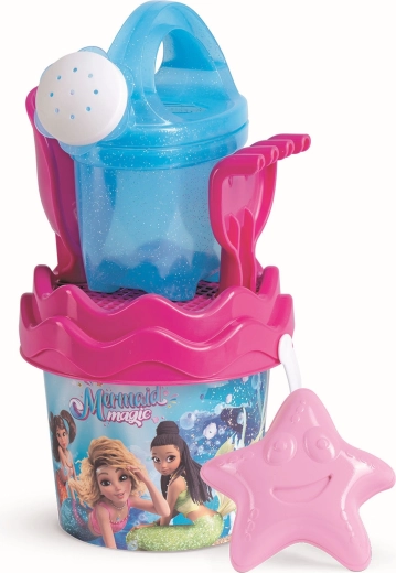 Androni komplet za pesek Morske vile s kanglico – majhen, 6 delov