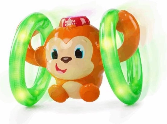 Bright Starts svetleča glasbena opička Roll & Glow, 6–36 mesecev