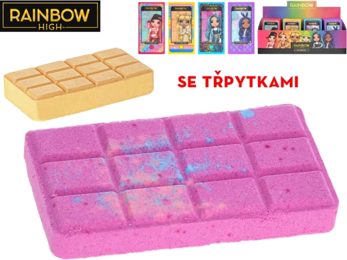 Rainbow High bleščeča kopalna bomba 13 × 7 cm, 4 barve