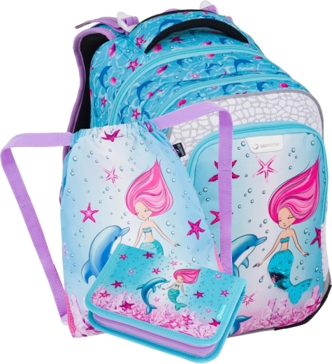 Bagmaster Lumi small school set for first graders – mermaid
