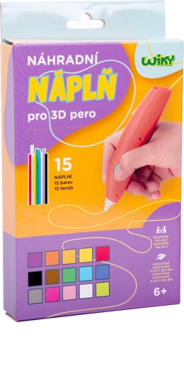 Nadomestna polnila za 3D pero WIKY 15x3 m (češka embalaža)