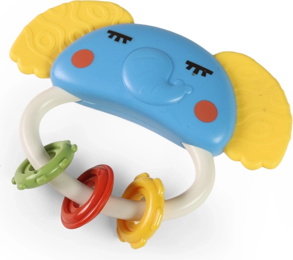 Elephant rattle and teether for babies
