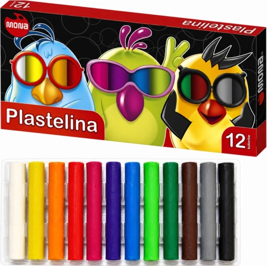 Šolski plastelin Mona 12 barv