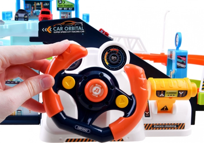 Interactive steering wheel with sounds and melodies