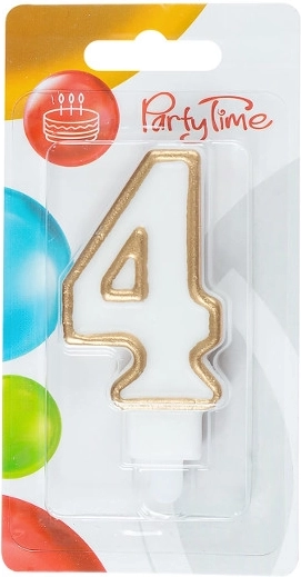 Zlata rojstnodnevna svečka številka 4