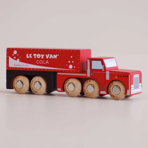 Leseni avtomobilček Toby – rdeči dostavni tovornjak Le Toy Van