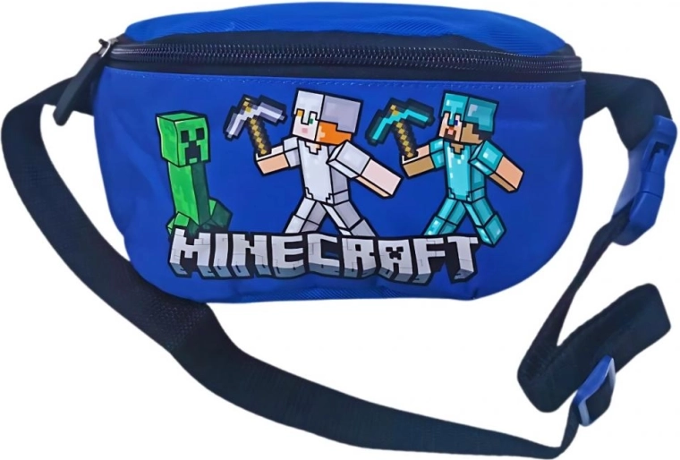 Otroška ledvična torbica Minecraft modra - 1 kos