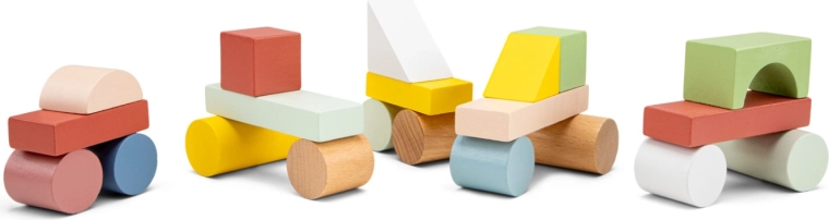 Lesene gradbene kocke FSC – 100 kosov
