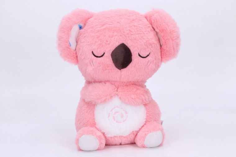 Plišasta dihajoča koala z učinki, rožnata, 27 cm