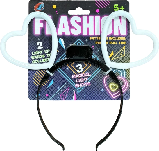 Headband with glowing hearts