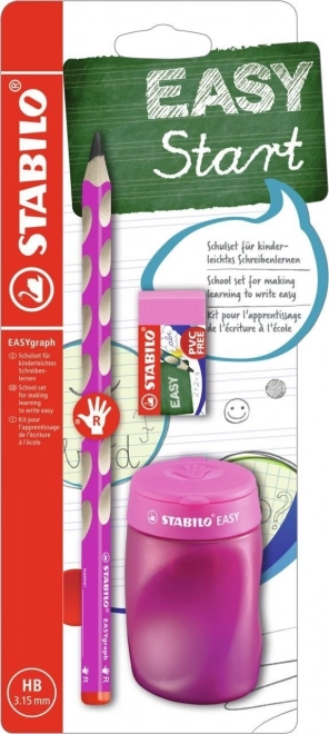 Stabilo Easygraph šolski set za desničarje rožnat