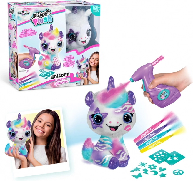 Airbrush studio – samorog ustvarjalna plišasta igrača za barvanje