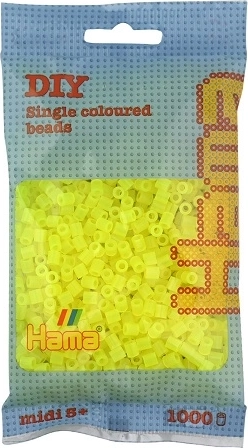 Hama Midi likalne perlice, prosojno svetlo rumene, 1000 kos