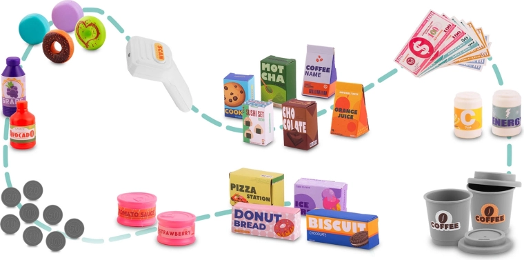 Bogat komplet dodatkov za igro trgovine