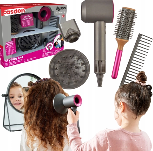 otroški frizerski set CASDON Dyson Supersonic s sušilnikom in dodatki