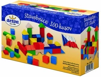 Lesena gradbena igrača kocke 100 kosov