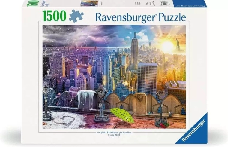 Sestavljanka 1500 kosov Ravensburger – New York poleti in pozimi