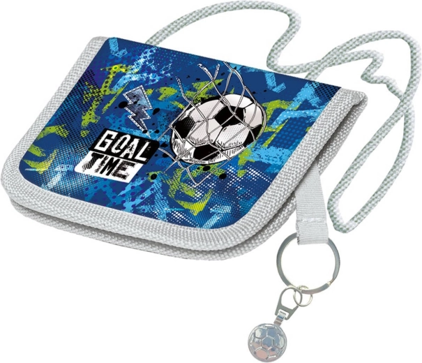 Otroška denarnica za okoli vratu Goal Time nogomet s obeskom za ključe