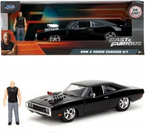 Hitri in drzni 1970 Dodge Charger 1:24 z figurico Dominica Toretta
