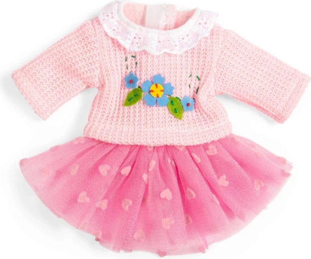 Bigjigs Toys roza tylasta suknja in pulover za punčko 28 cm