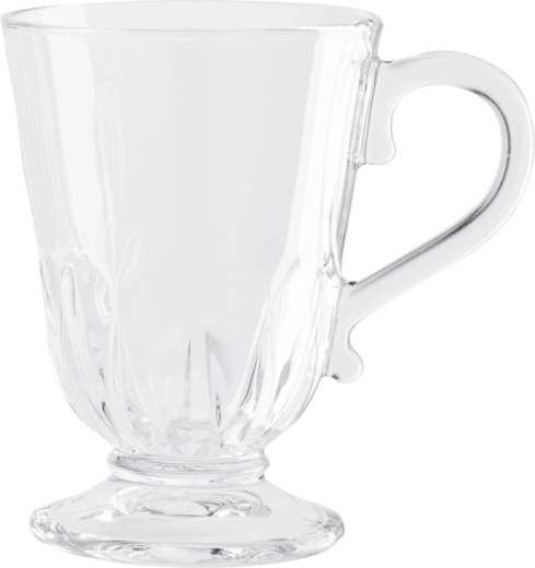 Steklen kozarec na peclju Altom Design Siena 320 ml z motivom pavjega peresa