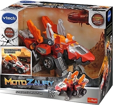 VTech Motozaur Stegozaver Lutor – interaktivna igrača 2v1 dinozaver in buggy