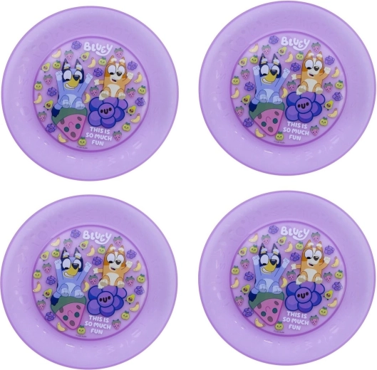 Bluey purple kids’ plate set (4 pcs)