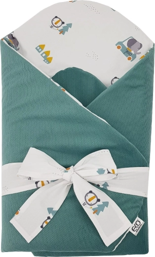 Eko bombažna povijalna odejica z velvetom in kokosovim vložkom cars, 75 × 75 cm