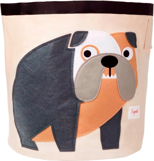 3 Sprouts koš za shranjevanje igrač Bulldog Grey