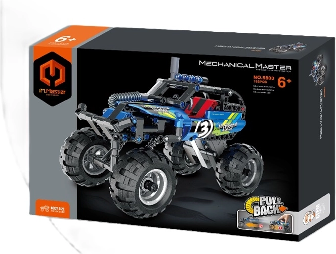 iM.Master Blue Off-Road Van Pull Back – 193-piece Building Set
