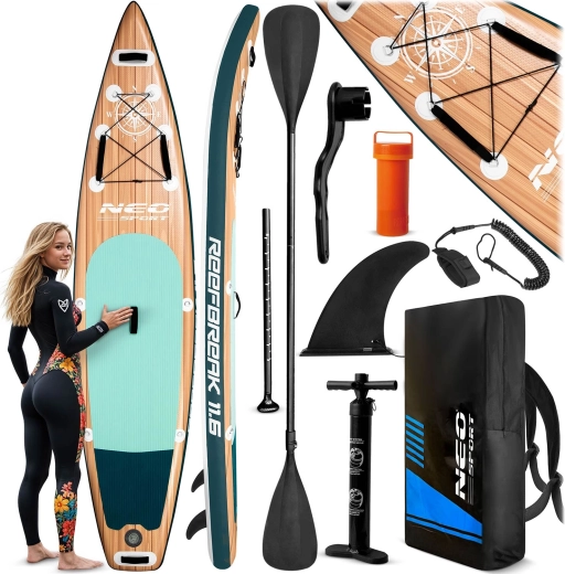 Neo-Sport napihljiv paddleboard SUP Reefbreak 11’6 (350 cm) komplet