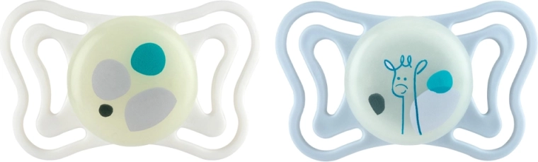 Chicco Physioforma Light silikonski ortodontski dudici, nevtralni, 2–6 m, 2 kos