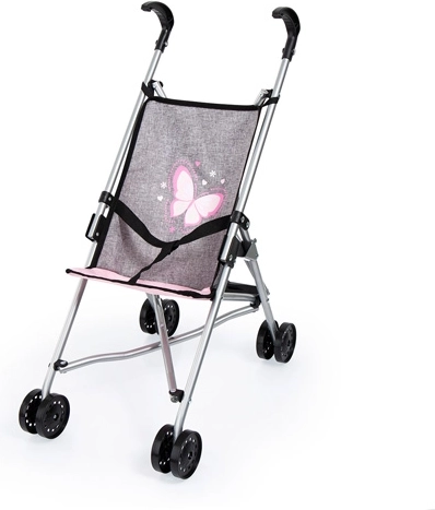 Bayer voziček za punčke Buggy siv