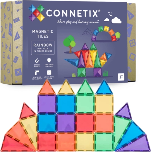 Connetix Rainbow Mini Pack magnetne sestavljanke 24 kosov