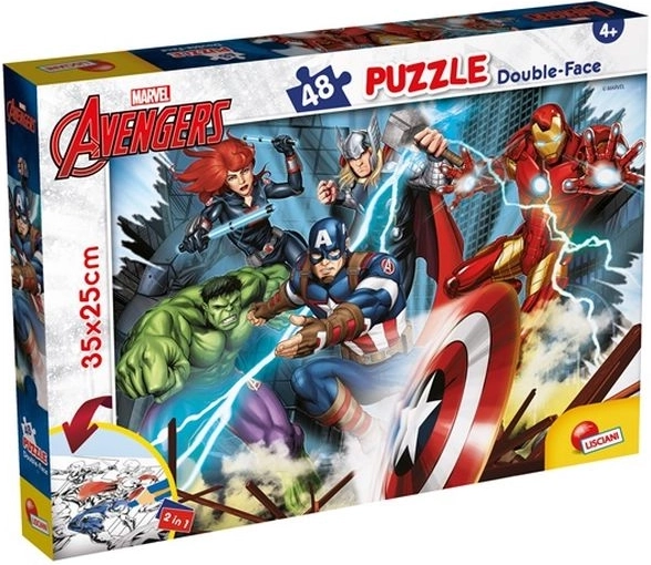 Lisciani Marvel Avengers obojestranske puzzle 48 kosov