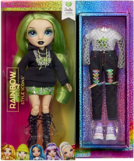 Rainbow High modna punčka Jade Hunter z 2 outfitoma