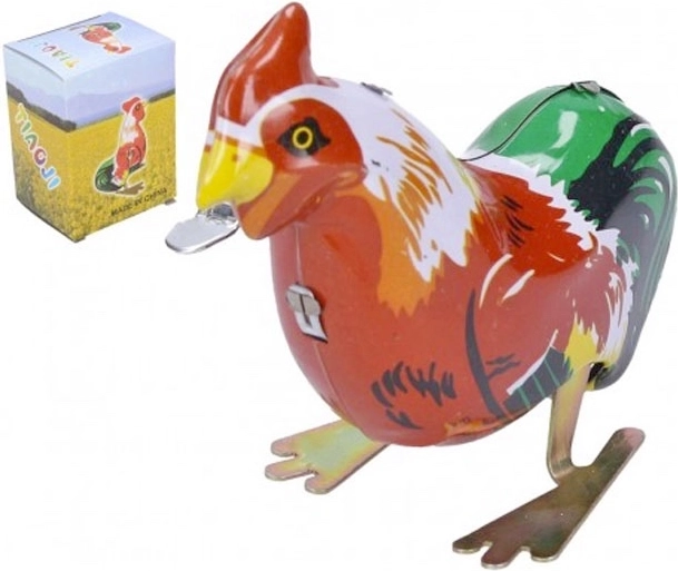 retro pločevinasti petelin na ključ